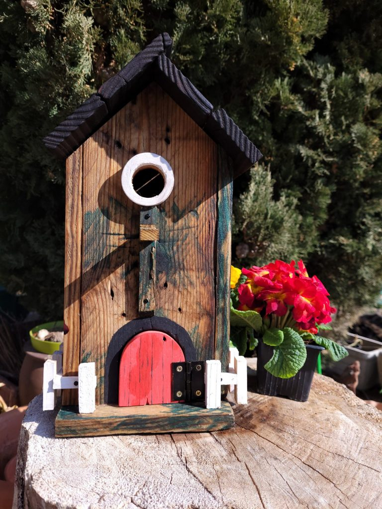 Nichoirs Ouiseaux avec Picket Fence (vert) • © AHM Créations