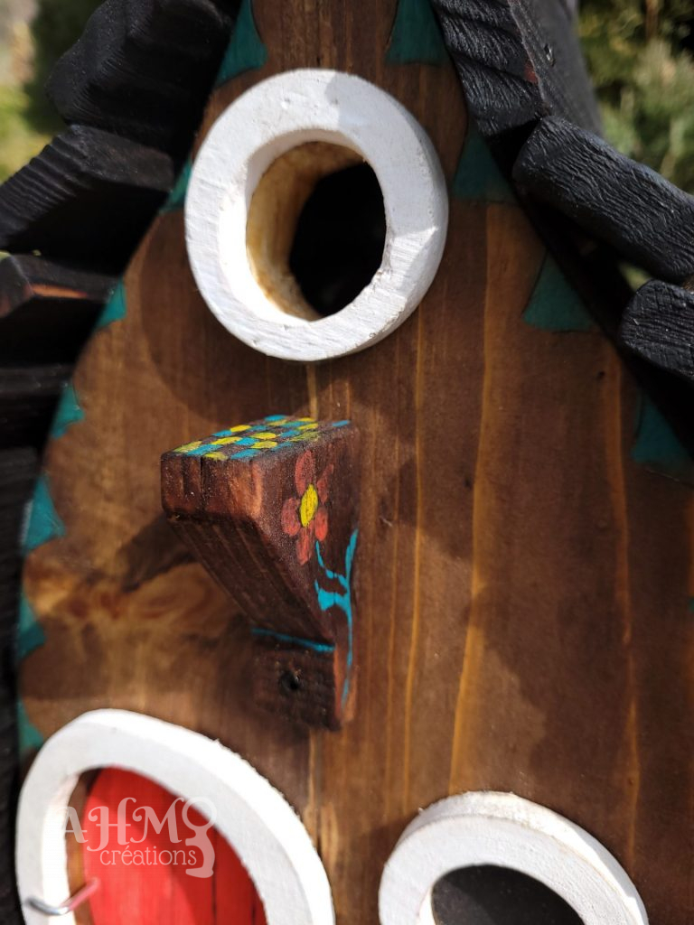 Nichoirs Ouiseaux forme feuille (bleu) • © AHM Créations