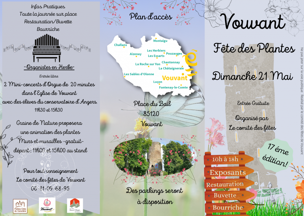 Vouvant - Fete des Plantes - Dimanche 21 Mai 2023