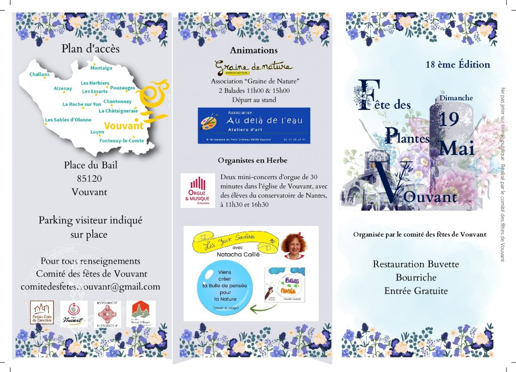 Fête des Plantes à Vouvant - Dimanche 19 Mai 2024
