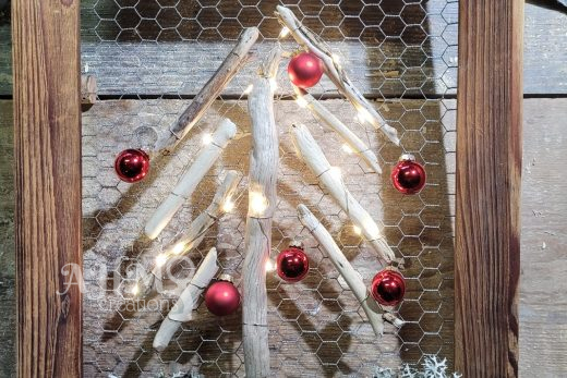 Cadre Sapin de Noël (couleur Rouge) • © AHM Créations