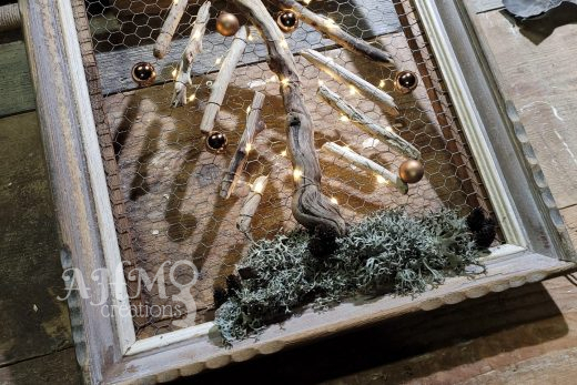 Cadre Sapin de Noël (couleur Café) • © AHM Créations