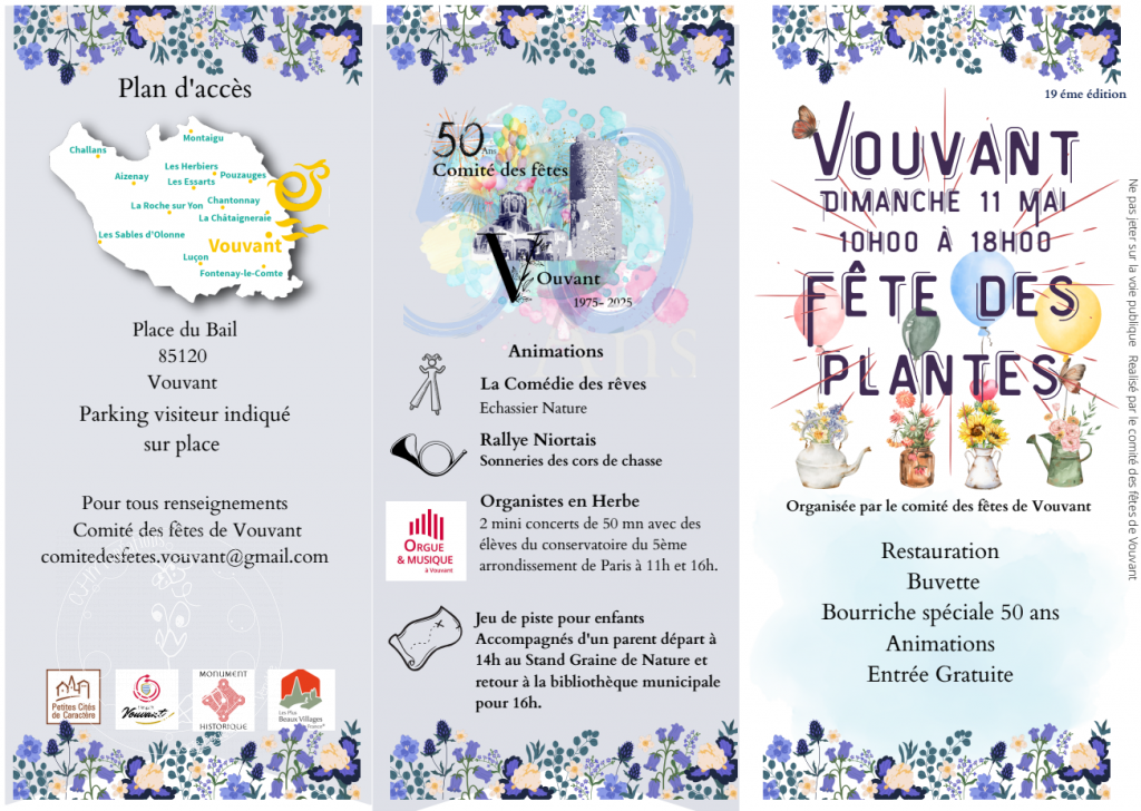Vouvant Fête des Plantes | Dimanche 11 Mai 2025 | Vendée