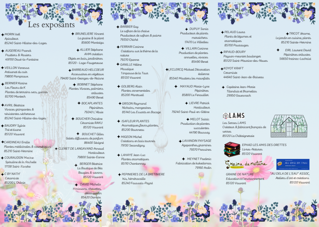 Vouvant Fête des Plantes | Dimanche 11 Mai 2025 | Vendée