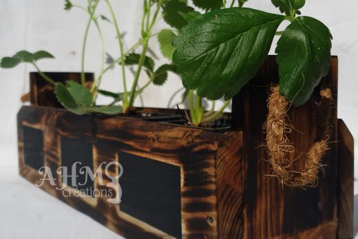 Jardiniere Ficelle en Bois Upcycle • © AHM Créations